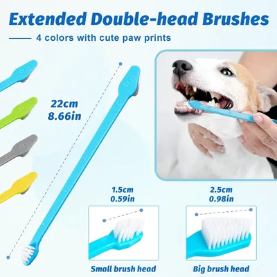 Brosse à dents chien – Kit nettoyage dentaire 360° Brosse à dents chien – Kit nettoyage dentaire 360°