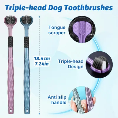 Brosse à dents chien – Kit nettoyage dentaire 360° Brosse à dents chien – Kit nettoyage dentaire 360°