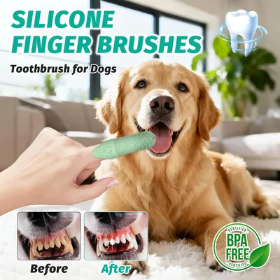 2 brosses à dents chien – Silicone durable – Design 360° 2 brosses à dents chien – Silicone durable – Design 360°