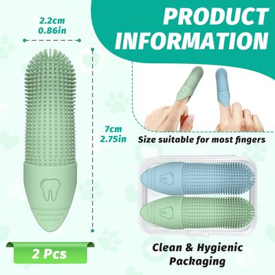 HausPets 2 cepillos dentales perro silicona 360° duradero