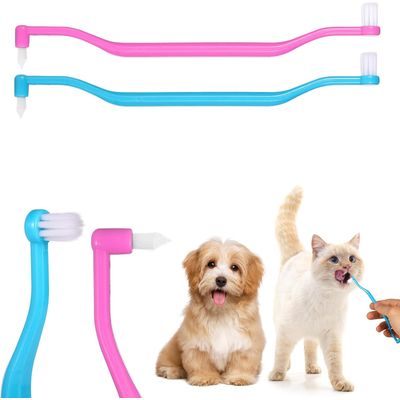 Brosse à dents double face pour chat
