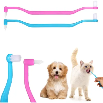 Brosse à dents double face pour chat
