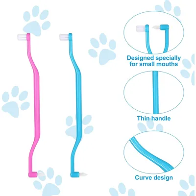 Brosse à dents double face pour chat