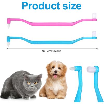 Brosse à dents double face pour chat