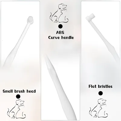 Lot de 3 brosses à dents pour chiens et chats Lot de 3 brosses à dents pour chiens et chats