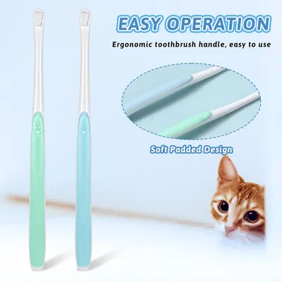 Lot de 2 brosses à dents pour chiens et chats Lot de 2 brosses à dents pour chiens et chats
