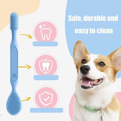 Brosse double tête chien – Détartreur – Anti-mauvaise haleine