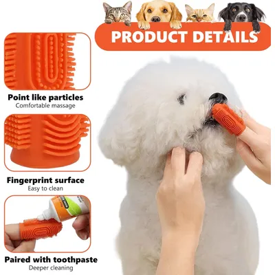 Brosse à dent en silicone pour chien et chat Brosse à dent en silicone pour chien et chat