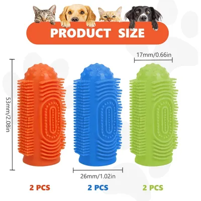 Brosse à dent en silicone pour chien et chat Brosse à dent en silicone pour chien et chat