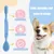 Brosse à dents double tête pour chiens et chats,bleu Brosse à dents double tête pour chiens et chats,bleu