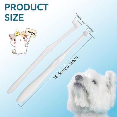 HausPets Lote 3 cepillos dentales perro cerdas nano suaves