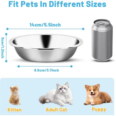 elzle Gamelle Chiens Chats Inoxydable, Passe Lave-Vaisselle, Empilable elzle Gamelle Chiens Chats Inoxydable, Passe Lave-Vaisselle, Empilable