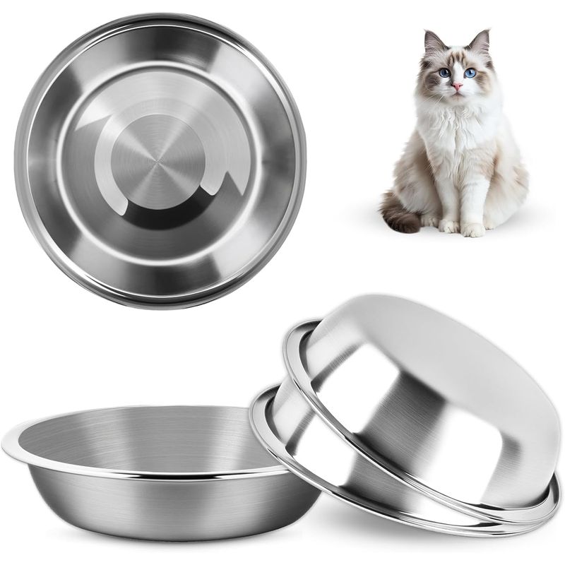 Edelstahl-Hunde- und Katzennäpfe, spülmaschinenfest, stapelbar