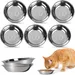 Set mit 6 Edelstahlnäpfen,flache Näpfe,leicht zu für kleine Katzen