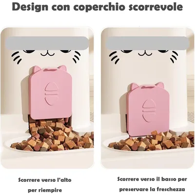 HausPets Distributeur Croquettes Eau Chat Chien 2 en 1 Gravité PP