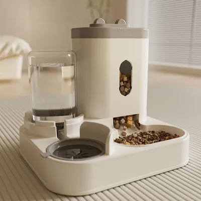 HausPets Distributeur Croquettes Eau Chat Chien 2 en 1 Gravité PP