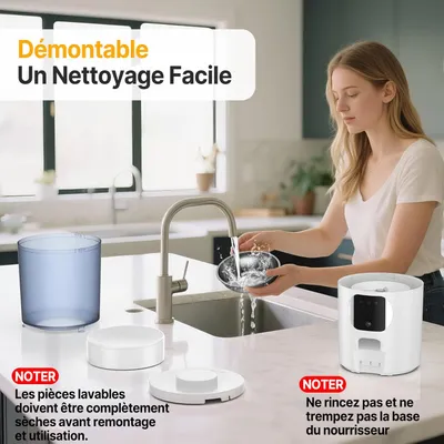 Distributeur croquettes chat automatique WiFi caméra 5L blanc Distributeur croquettes chat automatique WiFi caméra 5L blanc