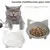Lot 3 gamelles chat antidérapantes – Gris/blanc/jaune