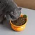 Erhöhter Katzennapf – 15° geneigt – Orangefarbene Keramik