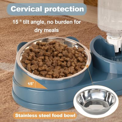 HausPets Set 3 en 1 comederos gato + botella 500 ml