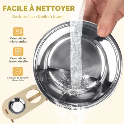 OWill Gamelles surélevées gamelles surélevées 15° support incliné, 2 bois