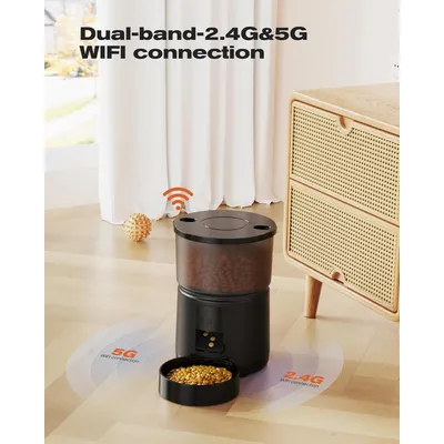 Distributeur croquettes chat auto 5G 2 4G WiFi 3L 10 repas jour Distributeur croquettes chat auto 5G 2 4G WiFi 3L 10 repas jour
