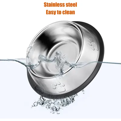 HausPets Comedero gato 4 cuencos acero + juguete