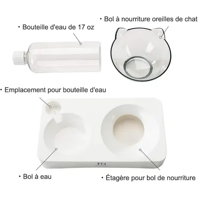 Marchul Gamelles Tapis, Bol Surélevé, Bouteille Anti-vomissement Inclinable Marchul Gamelles Tapis, Bol Surélevé, Bouteille Anti-vomissement Inclinable