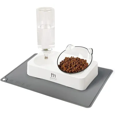 Marchul Gamelles Tapis, Bol Surélevé, Bouteille Anti-vomissement Inclinable Marchul Gamelles Tapis, Bol Surélevé, Bouteille Anti-vomissement Inclinable