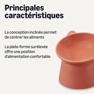 Basics Mangeoires surélevées Chats, Forme d'oreille 2, 13,2 13,2 cm,