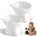 2-teiliges Set erhöhter Futternäpfe, schräger Katzennapf