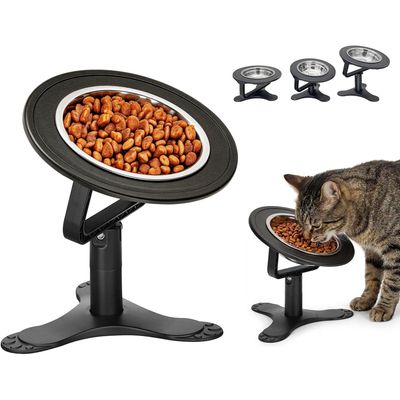 Erhöhter Katzennapf – 15° Neigung – 3 Höheneinstellungen (10–17 cm)