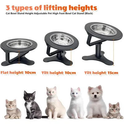 Gamelle chat surélevée – Support 15° – 3 hauteurs (10-17cm) Gamelle chat surélevée – Support 15° – 3 hauteurs (10-17cm)