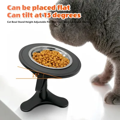 HausPets Comedero gato elevado 15° 3 alturas – Negro HausPets Comedero gato elevado 15° 3 alturas – Negro