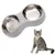Gamelle Gris, Gamelle 2 Bols Inoxydable Bols Antidérapants, Bowl Mangeoirs Gamelle Gris, Gamelle 2 Bols Inoxydable Bols Antidérapants, Bowl Mangeoirs