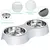 Gamelle Gris, Gamelle 2 Bols Inoxydable Bols Antidérapants, Bowl Mangeoirs Gamelle Gris, Gamelle 2 Bols Inoxydable Bols Antidérapants, Bowl Mangeoirs