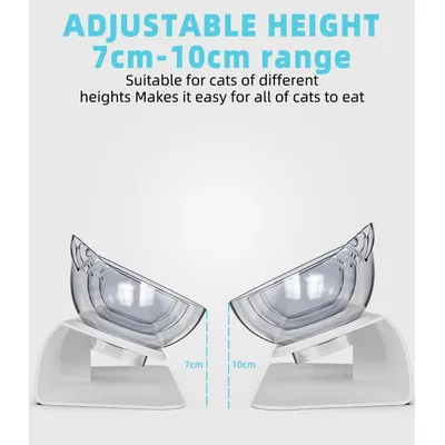 3er-Set erhöhte Katzennäpfe – 3-in-1 – Slow Feeder – 15°