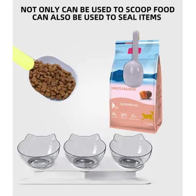 3er-Set erhöhte Katzennäpfe – 3-in-1 – Slow Feeder – 15°