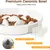 Gamelle Glouton Céramique Surélevée Bambou Support, Vomissements Sec Gamelle Glouton Céramique Surélevée Bambou Support, Vomissements Sec