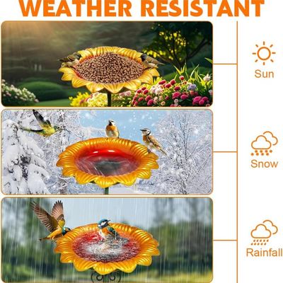 HausPets Metall Sonnenblumen-Vogeltränke Außen