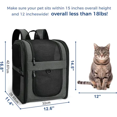 HausPets Sac à Dos de Transport Grande Taille pour Chats et Chiens