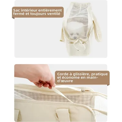 HausPets Sac de Transport Pliable et Respirant pour Chat et Chien HausPets Sac de Transport Pliable et Respirant pour Chat et Chien