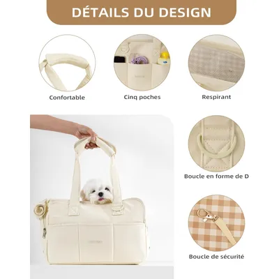 HausPets Sac de Transport Pliable et Respirant pour Chat et Chien HausPets Sac de Transport Pliable et Respirant pour Chat et Chien