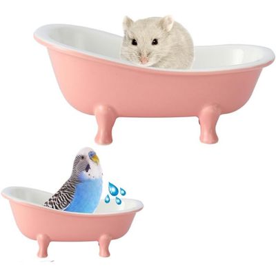 HausPets 2er Set Keramik Badewannenbett pink Kleintier