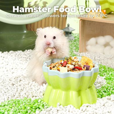HausPets bol céramique hamster forme bonbon rose petit