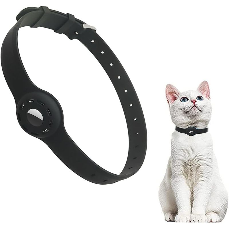 Sicherheitshalsband für Airtag - Silikon, schwarz