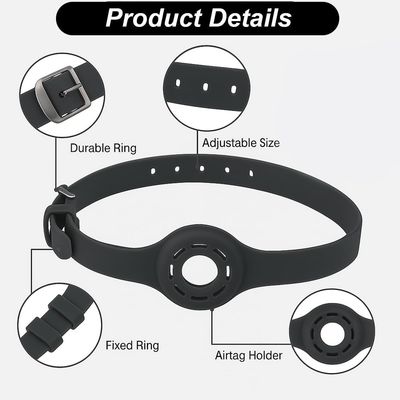 HausPets Collar antiestrangulamiento Airtag para gatos - Silicona, negro