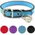 Weiches Lederhalsband mit Glocke 17-22 cm - hellblau