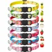 7er-Pack Katzenhalsband mit Früchten & Glocke - Sicherheit