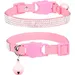 Katzenhalsband mit Strass & Glocke - Mikrofaser, Sicherheitsverschluss